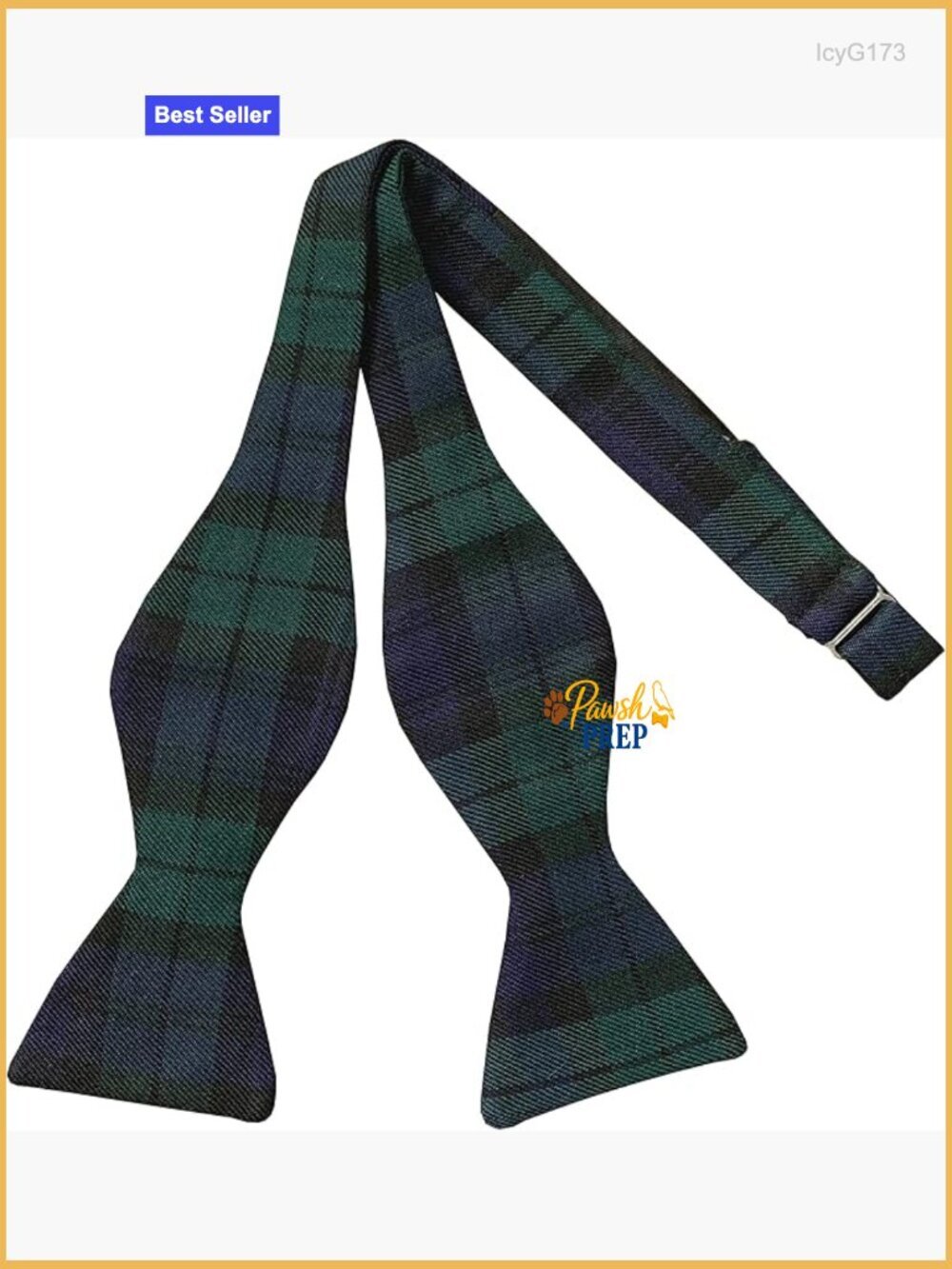 Men's Self-Tie Bow Tie Adjustable Neck Tartan Pattern Formal Accessory